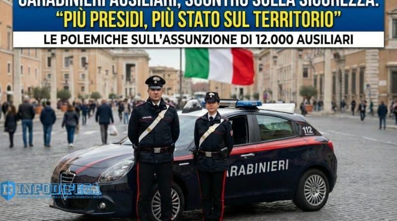 Dibattito sui Carabinieri Ausiliari: polemica con i sindacati di polizia, piano da 12.000 unità e ruolo delle Stazioni dei Carabinieri nella sicurezza del territorio