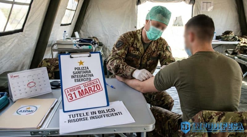 Polizza sanitaria integrativa per il personale dell’Esercito Italiano a rischio mancato rinnovo entro il 31 marzo: ASPMI chiede risorse strutturali e quota pro-capite di 100 euro