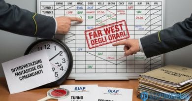 Logo del Sindacato Italiano Autonomo Finanzieri (SIAF) che denuncia criticità e interpretazioni distorsive sull'orario di lavoro nella Guardia di Finanza.