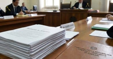 Sede del Tribunale di Sassari dove si svolge il processo al Maresciallo dei Carabinieri per falso e concussione