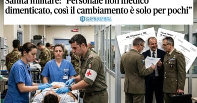 UNARMA critica la riforma della sanità militare e denuncia l’esclusione del personale sanitario non medico nell’atto di governo 366