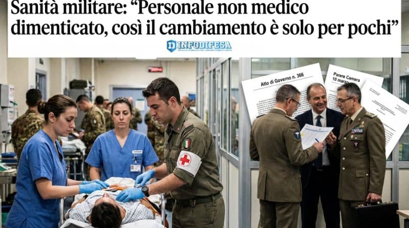 UNARMA critica la riforma della sanità militare e denuncia l’esclusione del personale sanitario non medico nell’atto di governo 366