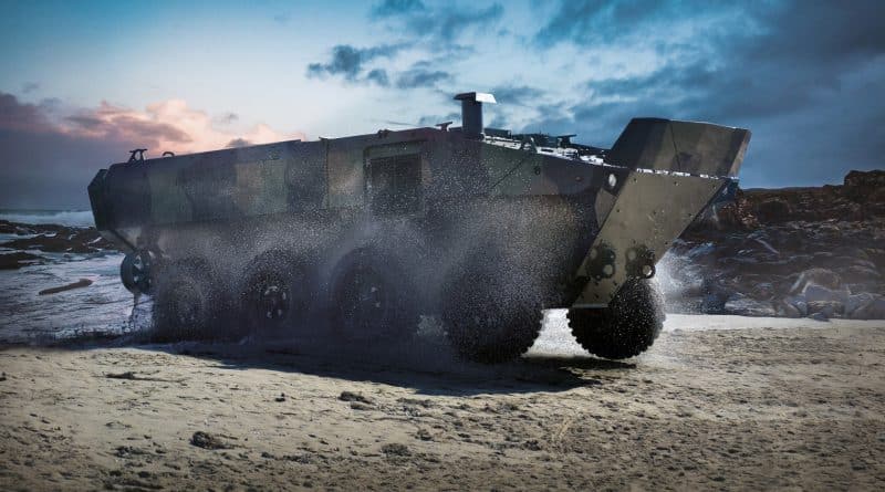 Indra Land Vehicles e IDV siglano l’accordo strategico per il VACIM con 34 piattaforme anfibie SUPERAV 8x8 destinate alla Fanteria di Marina spagnola