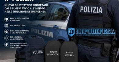 Circolare della Direzione Centrale Anticrimine sul nuovo gilet tattico rinforzato per la Polizia di Stato, con piastre antiproiettile e antilama da impiegare nelle situazioni operative ad alto rischio.